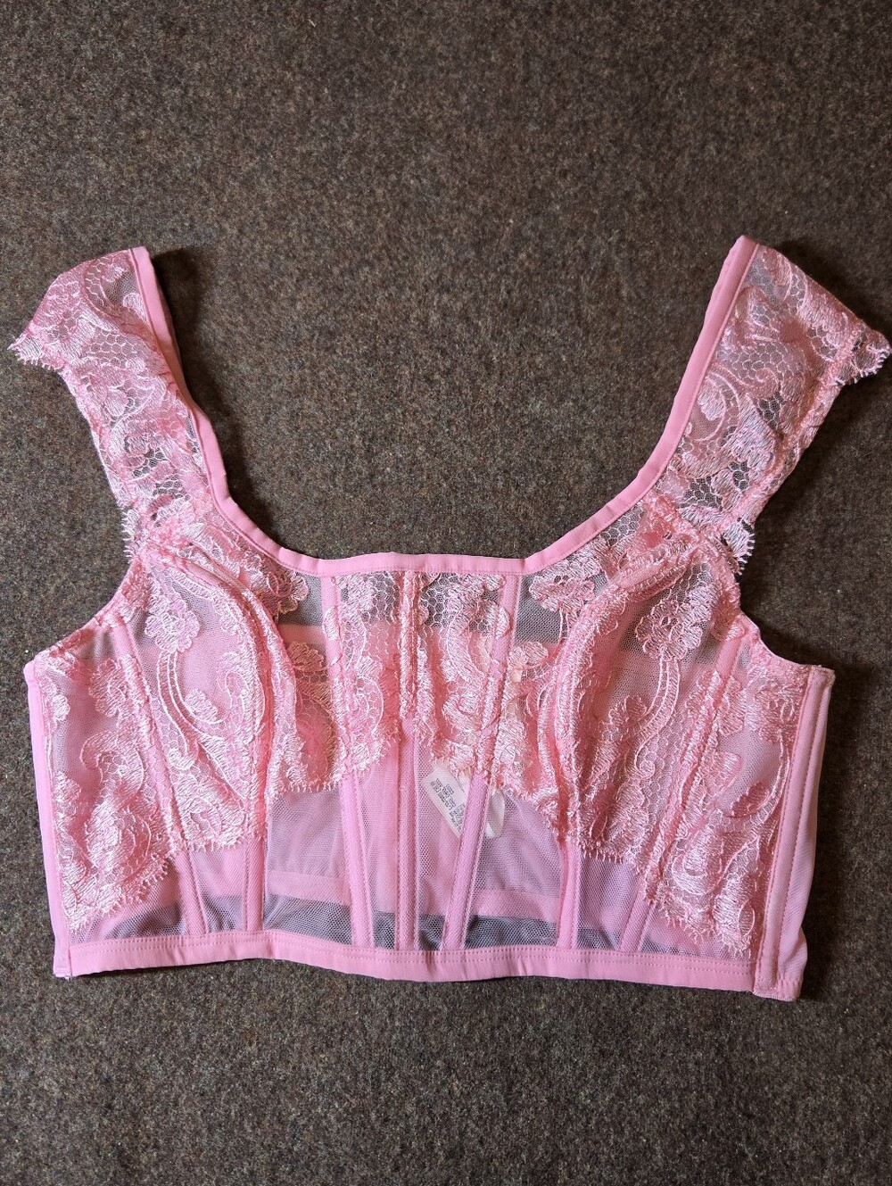 New!Victoria's Secret Corset/Bustier BRA Top Size Large Adjustable Back & Strap
